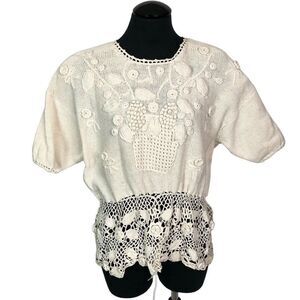 Vintage Shenanigans Cottage Core Knit Sweater - Women’s L